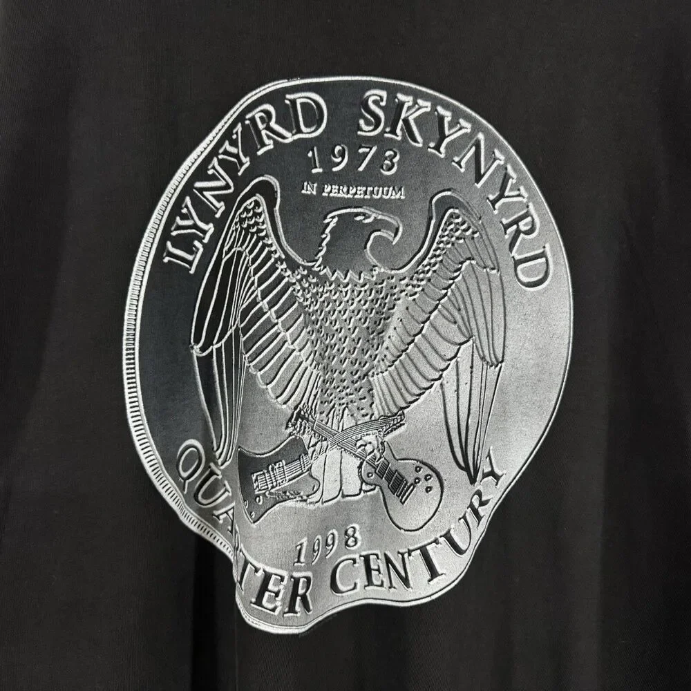 Lynyrd Skynyrd Quarter Century Double Sided Rock Band Shirt Size XL Vintage 1998